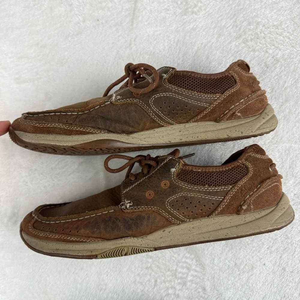 Clarks Armada English Oxford Mens 9.5 Brown Leather Boat‎ Shoes Rugged Dadcore